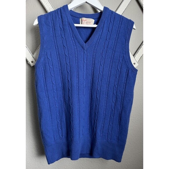 Other - Lord’s by McGeorge of Dumfries Men's Pure Cashmere Sweater Vest Scotland - Blue